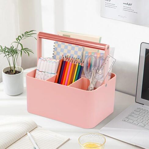 Multipurpose Caddy Organizer with Handle and Adjustable Divider, Portable Art Supply Storage Organizer for Art Craft Supplies, Dorm, Classroom, Office, Bathroom, Shower, Cleaning, Makeup (Blue) in Kuwait