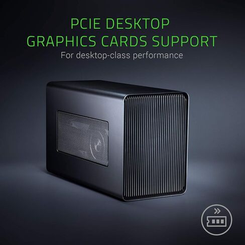 Razer Core X Aluminum External GPU Enclosure (eGPU): Compatible with Windows & MacOS Thunderbolt 3 Laptops, NVIDIA/AMD PCIe Support, 650W PSU, Classic Black in Saudi Arabia