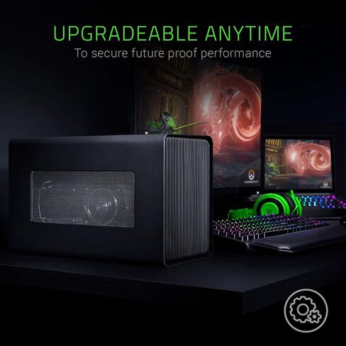 Razer Core X Aluminum External GPU Enclosure (eGPU): Compatible with Windows & MacOS Thunderbolt 3 Laptops, NVIDIA/AMD PCIe Support, 650W PSU, Classic Black in Saudi Arabia