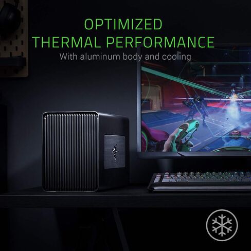 Razer Core X Aluminum External GPU Enclosure (eGPU): Compatible with Windows & MacOS Thunderbolt 3 Laptops, NVIDIA/AMD PCIe Support, 650W PSU, Classic Black in Saudi Arabia