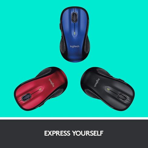 Logitech M510 Wireless Computer Mouse – Comfortable Shape with USB Unifying Receiver, with Back/Forward Buttons and Side-to-Side Scrolling, Blue in Saudi Arabia