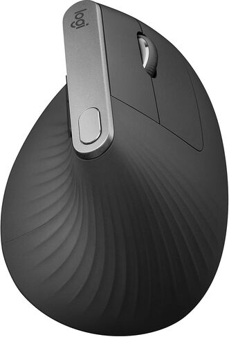 Logitech MX Vertical Wireless Mouse – Ergonomic Design Reduces Muscle Strain, Move Content Between 3 Windows and Apple Computers, Rechargeable, Graphite - With Free Adobe Creative Cloud Subscription in Saudi Arabia
