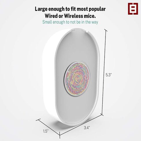 TECH8 USA Undetectable Mouse Mover Jiggler with Ambient Glow Ring and Hologram Disc for Laptops, PC, No Software, Random Movement, Designed, Patented and Trademarked in USA - 3D Hologram Alien in Kuwait