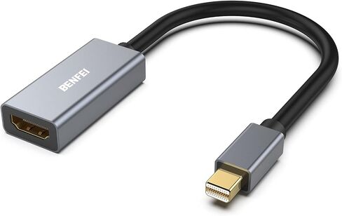 BENFEI Mini DisplayPort to HDMI Adapter 4K, Thunderbolt 2 to HDMI Adapter Compatible for MacBook Air/Pro, Microsoft Surface Pro/Dock, Monitor, Projector[Gold-Plated Connectors& Aluminium Shell] in Kuwait