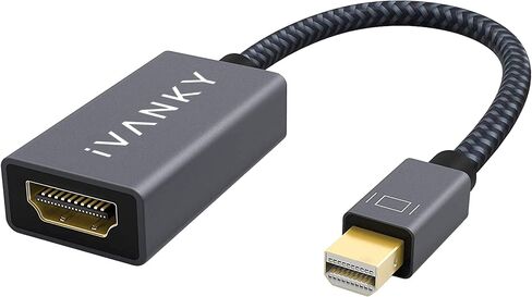 IVANKY Mini Displayport to HDMI Adapter [2-Pack, Super Slim, Nylon Braided] Mini DP to HDMI Adapter for Microsoft Surface Pro/Dock, Apple MacBook Air/Pro, Monitor, Projector and More -Space Grey in Kuwait