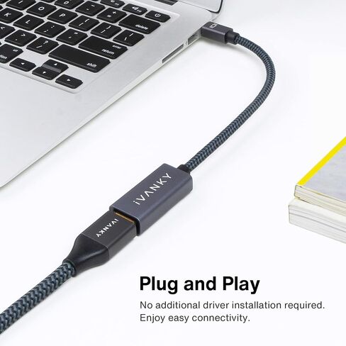 IVANKY Mini Displayport to HDMI Adapter [2-Pack, Super Slim, Nylon Braided] Mini DP to HDMI Adapter for Microsoft Surface Pro/Dock, Apple MacBook Air/Pro, Monitor, Projector and More -Space Grey in Kuwait