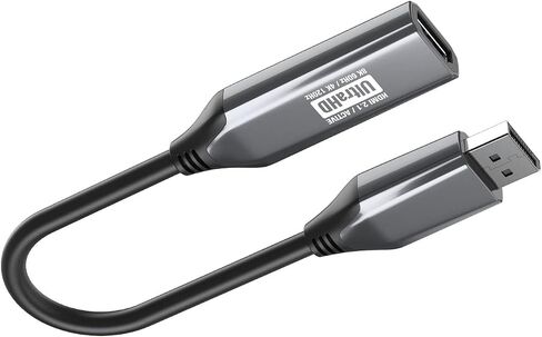 uptab 8K DisplayPort to HDMI 2.1 Active Adapter with HDR (DP to HDM) Support Displays 4k 120Hz up to 8K 60Hz with HDR in Saudi Arabia