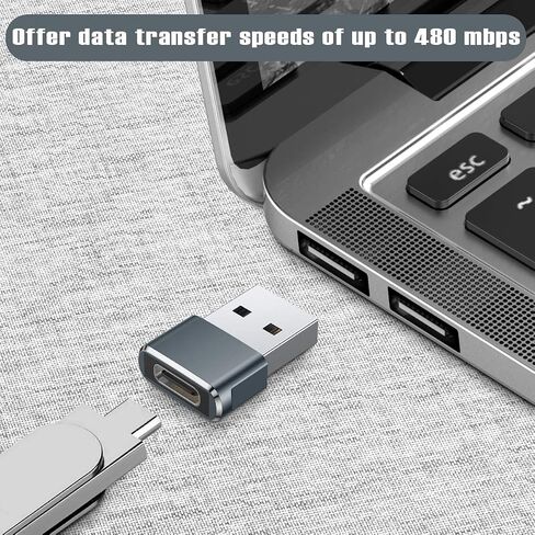 Basesailor USB to USB C Adapter 4 Pack,Type C Female to A Male Charger Cable Converter for Apple Watch Series 7,iPhone 12 13 14 15 Max,iPad 9 10 Pro 6th,Samsung Galaxy S22 S23 A13 A53 Z Flip/Fold Car in Kuwait