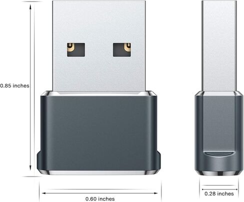 Basesailor USB to USB C Adapter 4 Pack,Type C Female to A Male Charger Cable Converter for Apple Watch Series 7,iPhone 12 13 14 15 Max,iPad 9 10 Pro 6th,Samsung Galaxy S22 S23 A13 A53 Z Flip/Fold Car in Kuwait