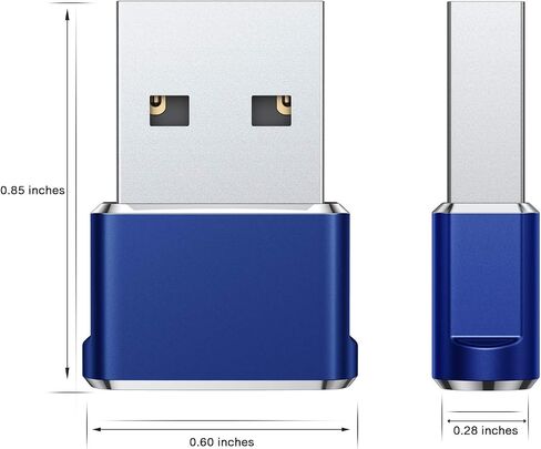 Basesailor USB to USB C Adapter 4 Pack,Type C Female to A Male Charger Cable Converter for Apple Watch Series 7,iPhone 12 13 14 15 Max,iPad 9 10 Pro 6th,Samsung Galaxy S22 S23 A13 A53 Z Flip/Fold Car in Saudi Arabia