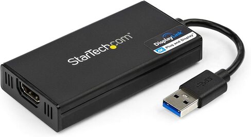 StarTech USB 3.0 to DisplayPort Adapter, 4K 30Hz UHD, TAA (USB32DP4K) | USB to DP display adapter, External adapter, Extended mode, HDCP 2.2, Mac and Windows, External video card in Kuwait