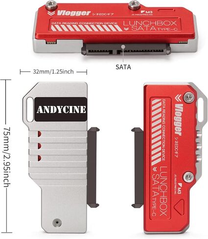 ANDYCINE USB-C to SATA Adapter Interface Compatible for Lunchbox ATOMOS Ninja V SSD Carder Lunchbox Reader in Kuwait