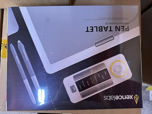 XENCELABS، تابلت رسم، تابلت رسم لاسلكي مع مفاتيح اختصار، تابلت رفيع للغاية مع قلمين بدون بطارية، ضغط 8192 مستوى، لوحة فنية رقمية 12 بوصة لنظام Win/Mac/Linux، أسود in Kuwait