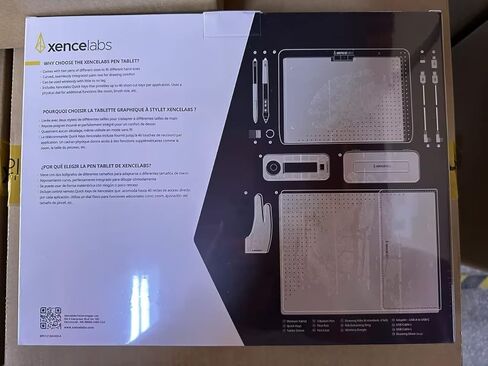 XENCELABS، تابلت رسم، تابلت رسم لاسلكي مع مفاتيح اختصار، تابلت رفيع للغاية مع قلمين بدون بطارية، ضغط 8192 مستوى، لوحة فنية رقمية 12 بوصة لنظام Win/Mac/Linux، أسود in Kuwait