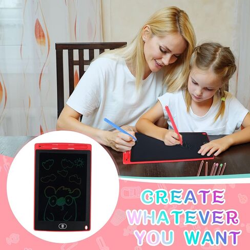 Zonon 4 قطع كمبيوتر لوحي للكتابة LCD لوحة رسومات الشعار المبتكرة لعبة إلكترونية مقاس 8.5 بوصة لوحة كتابة LCD لوحة كتابة إلكترونية قابلة للمسح وقابلة لإعادة الاستخدام للأطفال (أزرق، أحمر، أخضر، وردي) in Kuwait