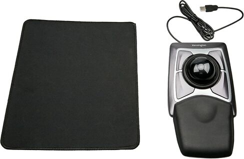 ITSPWR Bundle Containing Kensington K64325 Expert Wired Trackball Mouse, DiamondEye Optical Tracking, Ambidextrous Design, Works with Windows/Mac/Chrome OS Mouse Pad in Kuwait