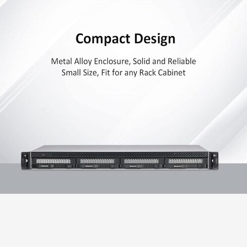 TERRAMASTER U4-423 2.5GbE NAS Rackmount 1U 4-Bay عالي الأداء للشركات الصغيرة والمتوسطة مع وحدة المعالجة المركزية N5095 رباعية النواة، وذاكرة DDR4 سعة 4 جيجابايت، ومنفذ 2.5 جيجابت × 2، وخادم تخزين الشبكة (بدون أقراص) in Kuwait