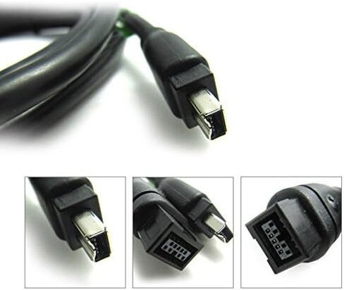 Bizlander Firewire High Speed Premium DV to Firewire Cable 800 1394B 800-400 IEEE 9 Pin Male to 4 Pin Male Cable 6FT for Mac Pro, MacBook Pro, Mac Mini, iMac PC,Digital Cameras, SLR in Kuwait