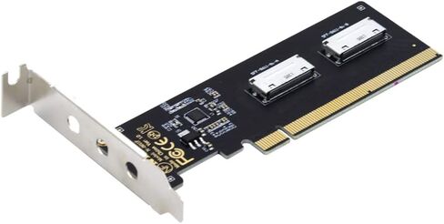cablecc 50cm OCuLink PCIe PCI-Express SFF-8611 8X 8-Lane to OCuLink SFF-8611 8X SSD Data Active Cable in Kuwait