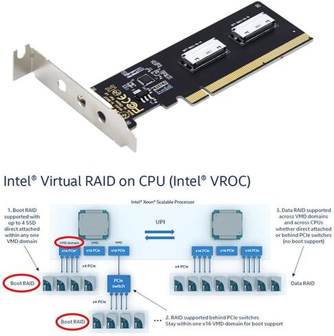 cablecc 50cm OCuLink PCIe PCI-Express SFF-8611 8X 8-Lane to OCuLink SFF-8611 8X SSD Data Active Cable in Kuwait