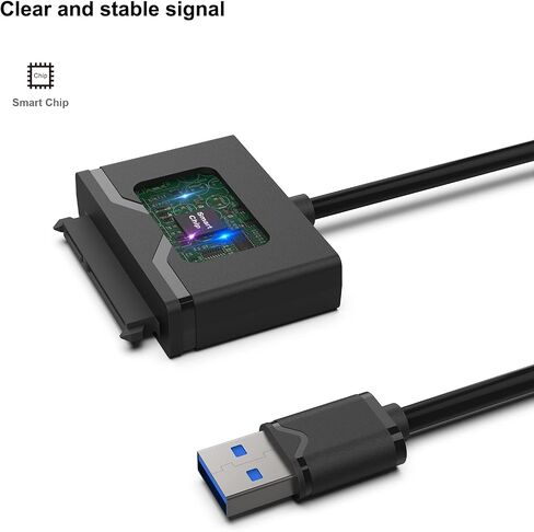 BENFEI SATA to USB Cable, 2in1 USB-C/USB 3.0 to SATA III Hard Driver Adapter Compatible for 2.5 inch HDD and SSD in Kuwait