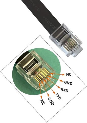 DSD TECH SH-RJ12B USB to RJ12 RJ11 6P4C RS232 Serial Cable (Black) in Saudi Arabia