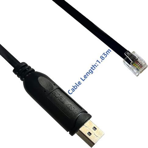 DSD TECH SH-RJ12B USB to RJ12 RJ11 6P4C RS232 Serial Cable (Black) in Saudi Arabia