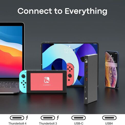 UANTIN USB 4 / Thunderbolt 4 كابل 1FT USB4 40 جيجابت في الثانية كابل بيانات يدعم 100 واط شحن 8K / 5K@60 هرتز فيديو متوافق مع Thunderbolt 3 وUSB Type C لجهاز MacBook Pro Air، Hub، Dock، iPhone 15 Series in Kuwait