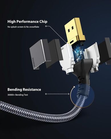 Maxonar USB C إلى DisplayPort VESA معتمد، كابل 8K 60 هرتز من النوع C إلى DP 6.6FT/2M(4K 60 هرتز 144 هرتز 120 هرتز 2K 240 هرتز) 32.4 جيجابت في الثانية 1.4 HBR3 محول فيديو وضع Alt لـ iM1 MacBook Pro Mac Mini، XPS 15 in Kuwait
