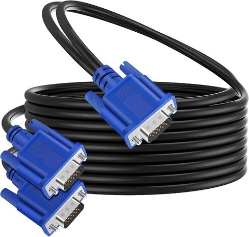 VGA Splitter Cable 1080P Dual VGA Monitor Y Cable 1 Male to 2 Female Adapter Cable Only for Screen Duplication - 1.5 Feet (No Screen Extension) - Only Work for Identical Monitor in Saudi Arabia