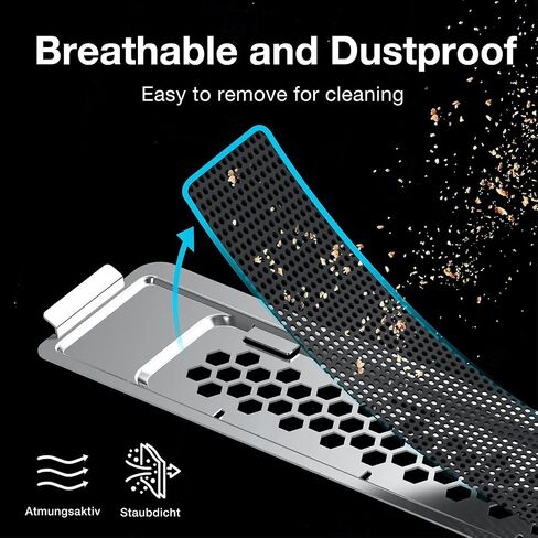 GRAUGEAR Metal Heat Dissipation Cover for PS5 Pro/Slim M.2 SSD Expansion Slot | Fit for M.2 NVMe SSD with Heatsink | New Breathable Cellular Hole | Cooling and Dust Proof | Silver in Kuwait