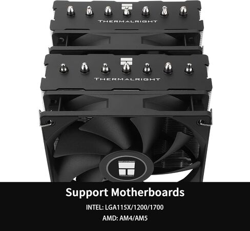 مبرد هواء وحدة المعالجة المركزية من Thermalright PS120SE، مبرد وحدة المعالجة المركزية 7 أنابيب حرارية، مروحة TL-C12B V2 PWM مزدوجة 120 مم، تقنية AGHP 4.0، محمل S-FDB، لـ AMD AM4 AM5/Intel 1700/1150/1151/1200/1851، مبرد الكمبيوتر الشخصي in Kuwait