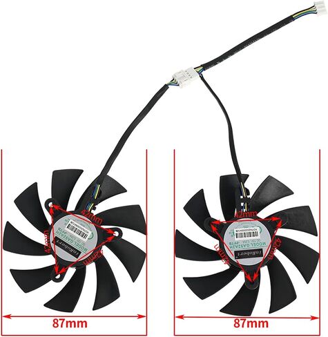 مروحة بطاقة الرسومات inRobert GA92A2H 87 مم GTX1660s RXT2060 لمروحة Zotac GTX 1660 Ti Super AMP، RTX 2060 2070 Super Mini/Twin Fan in Kuwait