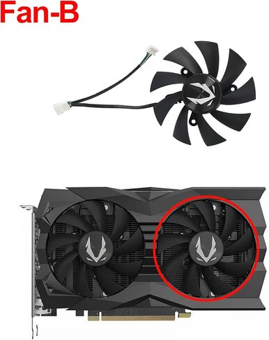 مروحة بطاقة الرسومات inRobert GA92A2H 87 مم GTX1660s RXT2060 لمروحة Zotac GTX 1660 Ti Super AMP، RTX 2060 2070 Super Mini/Twin Fan in Kuwait
