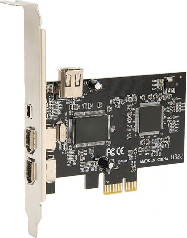 PCIe Firewire Card for Windows 10, PCI E Firewire Controller Card 4 Ports with Low Profile Bracket and Cable for Desktop PC and DV Connection in Saudi Arabia