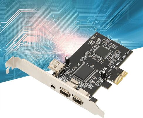 PCIe Firewire Card for Windows 10, PCI E Firewire Controller Card 4 Ports with Low Profile Bracket and Cable for Desktop PC and DV Connection in Saudi Arabia