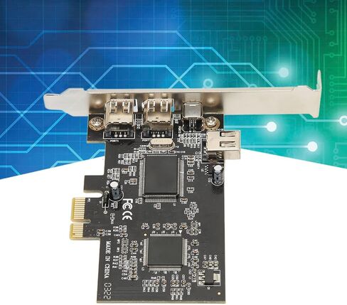 PCIe Firewire Card for Windows 10, PCI E Firewire Controller Card 4 Ports with Low Profile Bracket and Cable for Desktop PC and DV Connection in Saudi Arabia