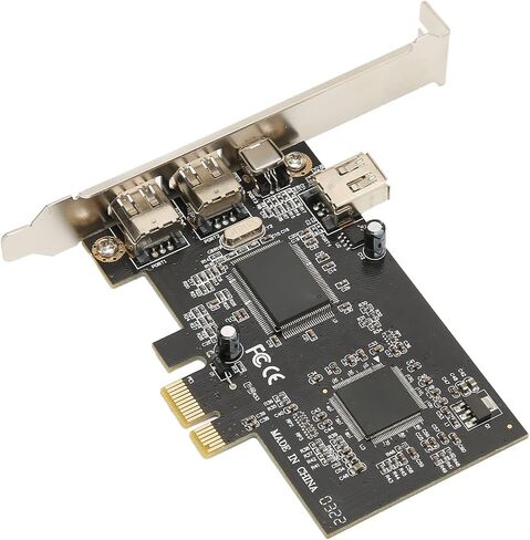 PCIe Firewire Card for Windows 10, PCI E Firewire Controller Card 4 Ports with Low Profile Bracket and Cable for Desktop PC and DV Connection in Saudi Arabia