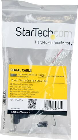 StarTech.com 2 Port 16in DB9 Serial Port BRacket to 10 Pin Header - DB9 bRacket - DB9 Header - Serial Port bRacket (PLATE9M2P16) in Saudi Arabia
