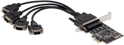 Single Port PCI Express x1 RS232 Serial Adapter Card - PCIe RS232 Serial Host Controller to Single Serial DB9 Port in Kuwait