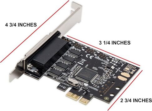 Single Port PCI Express x1 RS232 Serial Adapter Card - PCIe RS232 Serial Host Controller to Single Serial DB9 Port in Kuwait