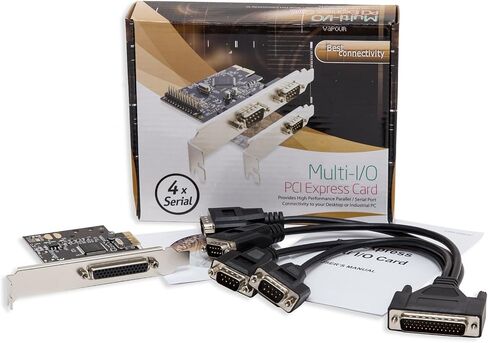 Single Port PCI Express x1 RS232 Serial Adapter Card - PCIe RS232 Serial Host Controller to Single Serial DB9 Port in Kuwait