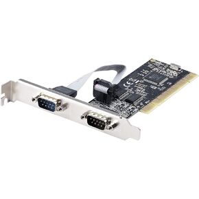 StarTech.com 2 منفذ PCI RS232 بطاقة محول تسلسلي PCI - بطاقة وحدة التحكم في توسيع المنفذ المتسلسل PCI إلى ثنائي تسلسلي DB9 - قياسي (مثبت) ودعامات تثبيت منخفضة الشكل - ويندوز/ لينكس (PCI2S5502) in Kuwait