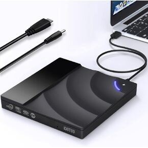 محرك أقراص سي دي خارجي محمول USB 3.0 من النوع سي دي يعمل على إعادة كتابة مشغل ار دبليو، قارئ أقراص بصري مع لابتوب كمبيوتر مكتبي لاجهزة ويندوز 7/8/11/10 ماك ماك بوك برو/اير