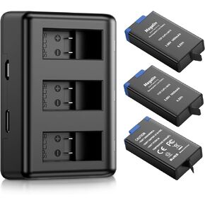 بطارية Magolin Max 3 عبوات لكاميرا GoPro Max 360 مع شاحن سريع ثلاثي القنوات متوافق مع GoPro Max 360 ACDBD-001، بطارية ACBAT-001 in Kuwait