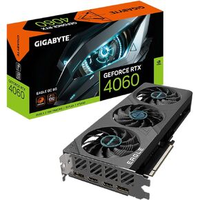 GIGABYTE GeForce RTX 4060 Eagle OC 8G Graphics Card, 3X WINDFORCE Fans, 8GB 128-bit GDDR6, GV-N4060EAGLE OC-8GD Video Card in Saudi Arabia