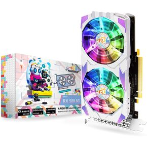 بطاقات عرض مرئي RX 580 8G من ارديز، 2048SP، GDDR5، 256 بت، بطاقة فيديو العاب حقيقية 8GB، مع 3XDP، HDMI، PCI اكسبرس 3.0 مع توقف مروحة تجميد للكمبيوتر المكتبي وبطاقة وحدة معالجة الرسومات الجرافيكية in Kuwait