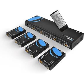 4K 4x4 HDMI Extender Matrix by OREI - UltraHD 4K @ 60Hz 4:4:4 Over Single CAT5e/6/7 Cable with HDR Switcher & IR Control, RS-232 - Up to 230 Ft - 1080P Downscale - 4 x Loop Out - 4 Receivers Included | HDMI Matrix Switch Extender, 4x8 HDMI Extender Matrix in Saudi Arabia