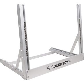 Sound Town 4U Aluminum 2-Post Desktop Open-Frame Rack, Angle Adjustable, for Audio/Video, Network Switches, Routers, Patch Panels (2PF-4A) in Kuwait