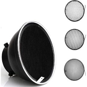 موزع جودوكس عاكس قياسي بطول 18 سم مع شبكة خلية النحل 20/40/60 درجة لتثبيت أضواء الاستوديو وامض ستروب in Kuwait